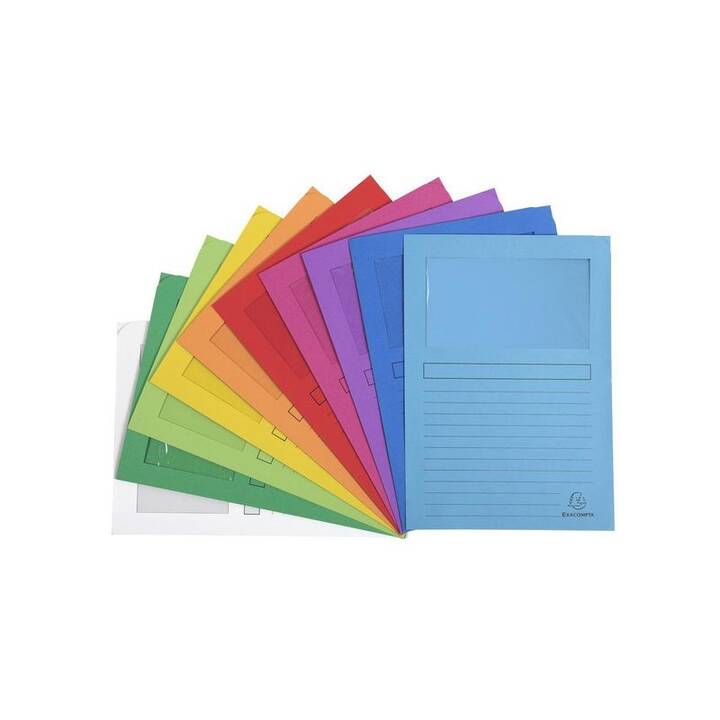 EXACOMPTA Dossier d'index Forever (Bleu nuit, Pourpre, Jaune, Fuchsia, Bleu, Orange, Vert, Blanc, Vert forêt, Rouge, A4, 10 pièce)