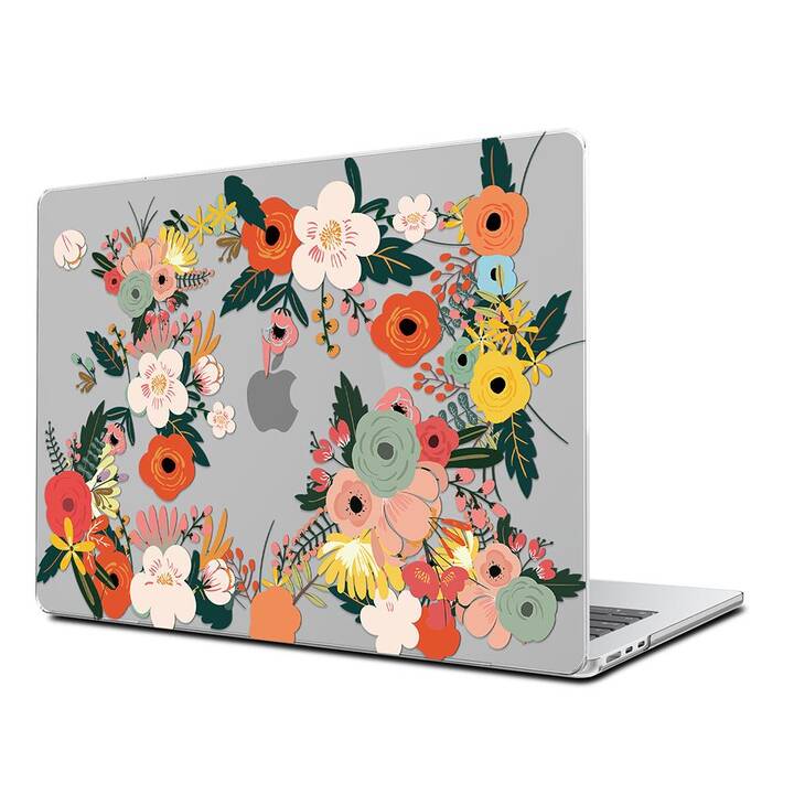 EG Coque rigide (Macbook Air 15" M2 2023, Fleurs, Orange)