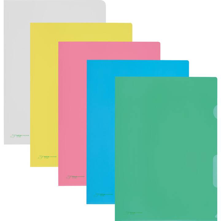 KOLMA RACER Cartellina trasparente Visa LineaVerde (Transparente, Giallo, Arancione, Verde, Blu, Multicolore, A4, 10 pezzo)