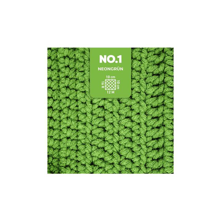 MYBOSHI Wolle Nr.1 (50 g, Neongrün, Grün)