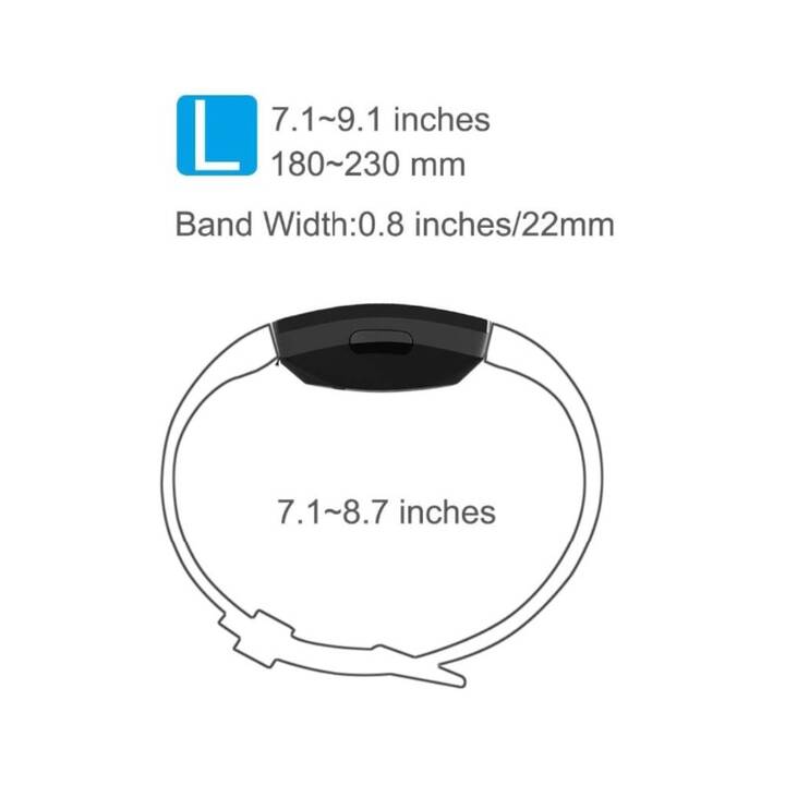 EG Bracelet (Fitbit Inspire 2, Noir)