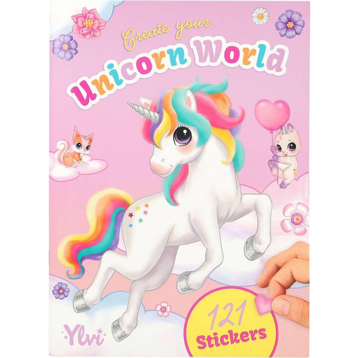 DEPESCHE Stickerbuch Ylvi Unicorn World (Einhorn, 121 Stück)