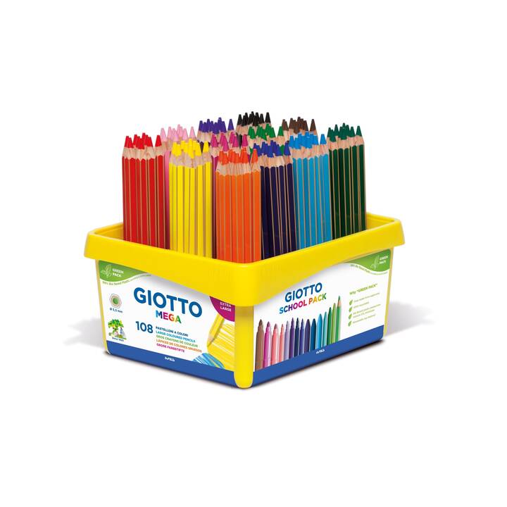 GIOTTO Crayons de couleur Mega (108 pièce)