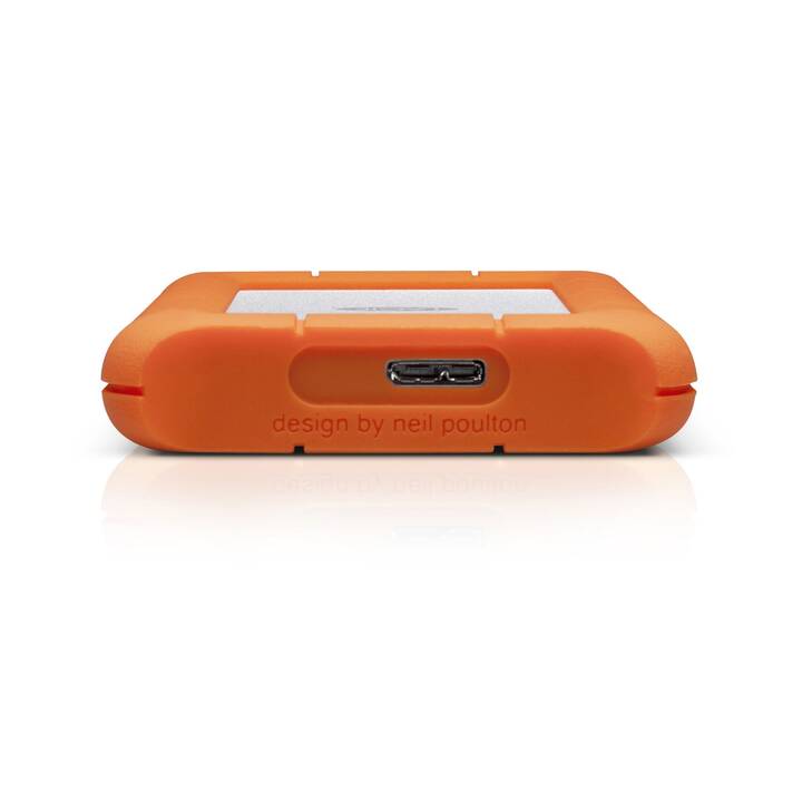 LACIE Rugged Mini (USB de type C, 5000 GB, Argent, Orange)
