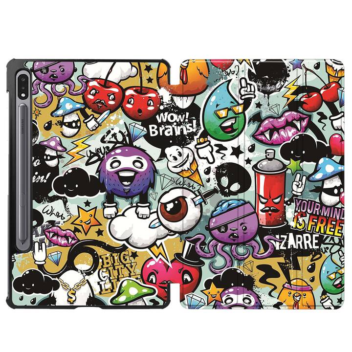 EG coque pour Samsung Galaxy Tab S8+ 12.4" (2022) - Multicolore - graffiti