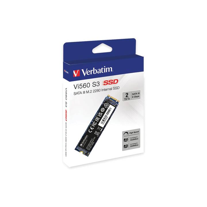 VERBATIM Vi560 (SATA-III, 2000 GB, Noir)