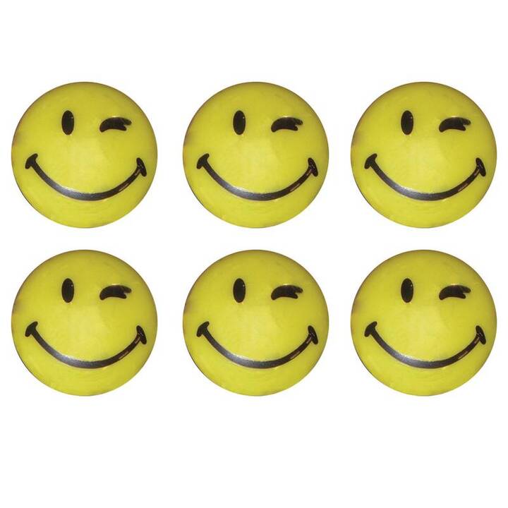 FRANKEN Happy Smilies Magnet (A4, 6 Stück)