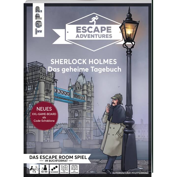 Escape Adventures – Sherlock Holmes: Das geheime Tagebuch (NEUE Codeschablone für mehr Rätselspass)
