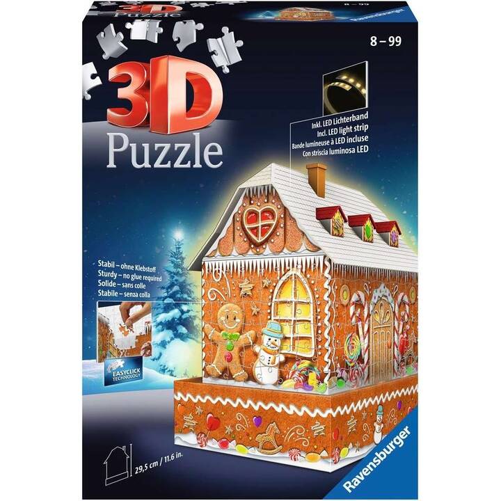 RAVENSBURGER Gingerbread House Nightedition 3D Puzzle (216 x 216 x)