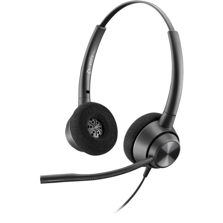 HP Office Headset EncorePro 320 (On-Ear, Kabel, Schwarz)