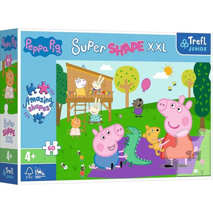 TREFL Peppa Pig Super Shape XXL Puzzle (60 pièce)