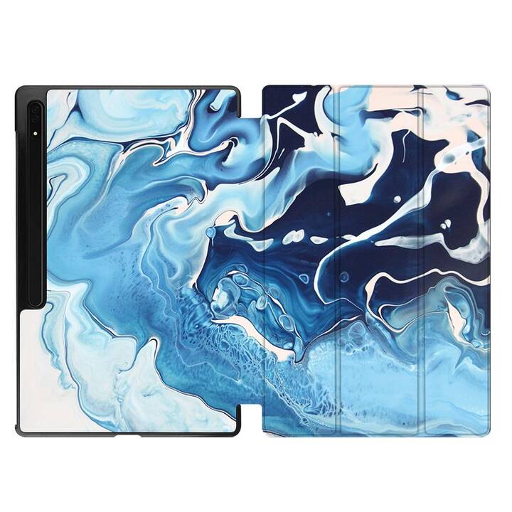 EG Schutzhülle (11", Galaxy Tab S9, Marmor, Blau)