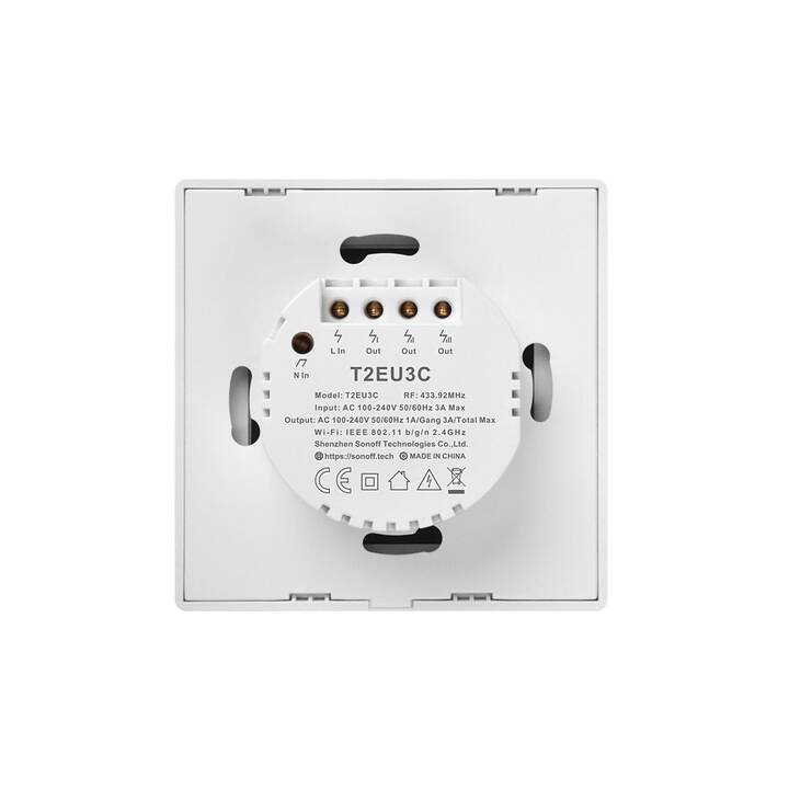SONOFF Télécommande à prise intelligente T2EU3C-TX