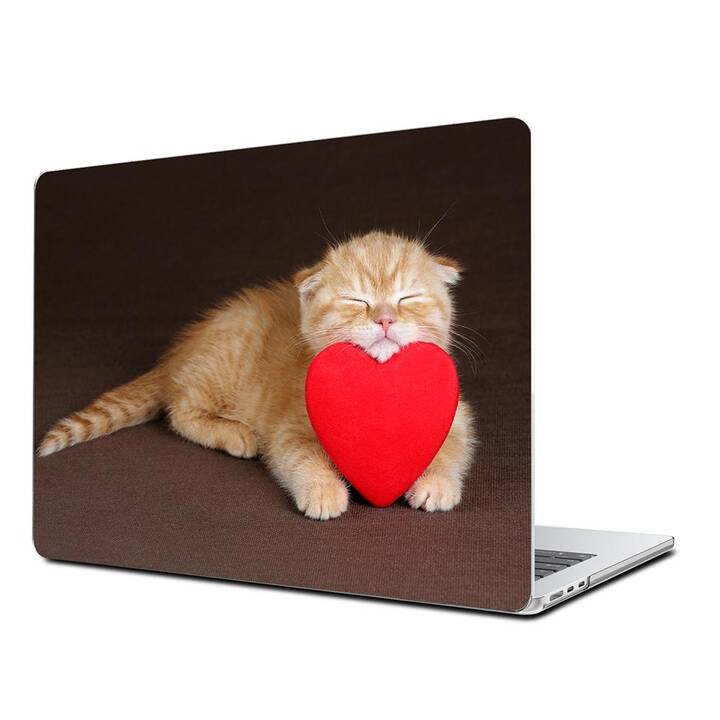 EG Coque rigide (MacBook Air 13" M2 2022, Chats, Brun)