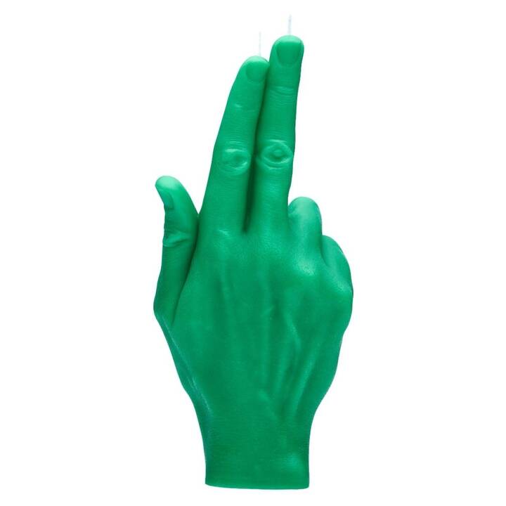 CANDLEHAND Candela con motivo Gun fingers (Verde)