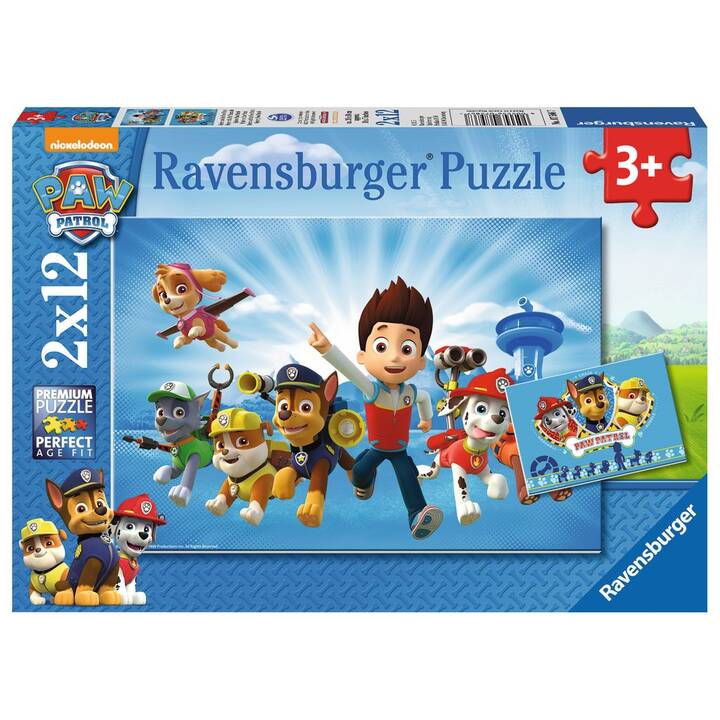 RAVENSBURGER Paw Patrol Film e fumetto Puzzle (2 x 12 x, 24 x)