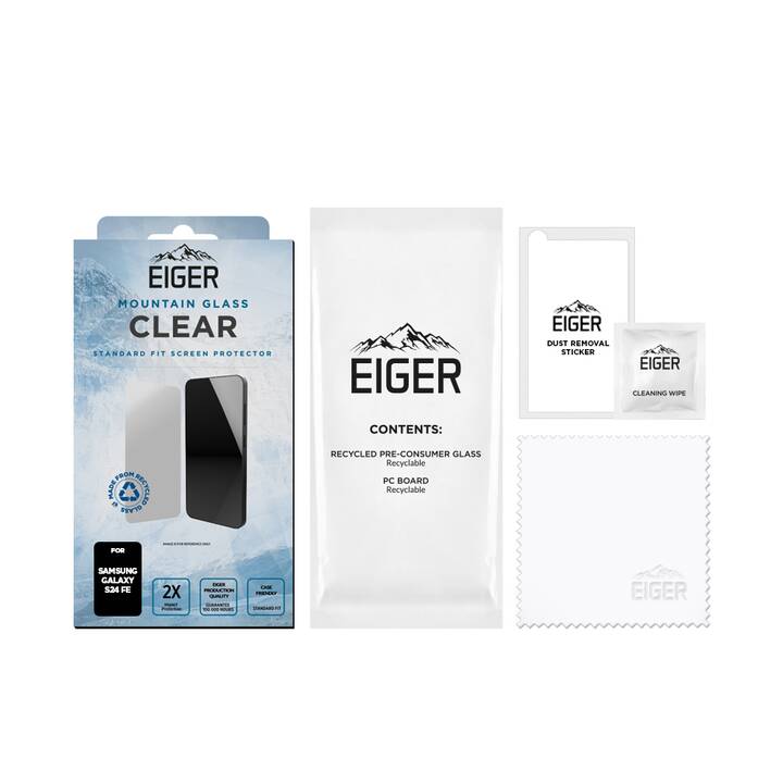 EIGER Verre de protection d'écran Mountain Glass Clear (Galaxy S24 FE, 1 pièce)