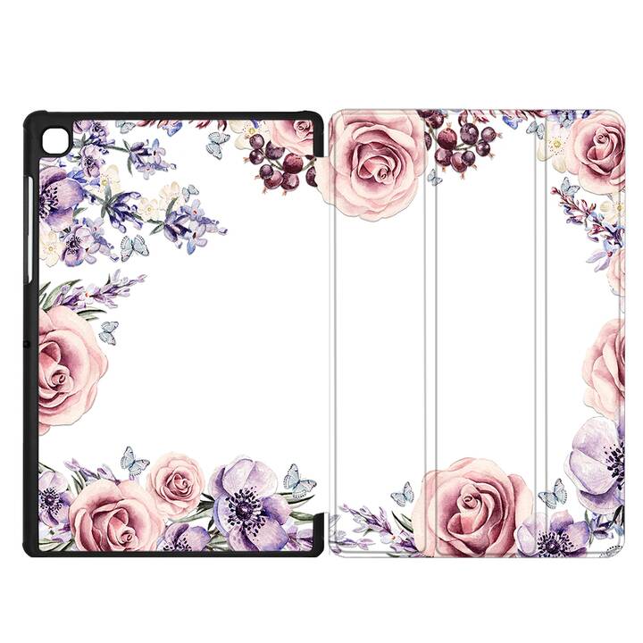 EG coque pour Samsung Galaxy Tab A7 Lite 8.7" (2021) - blanc - fleurs