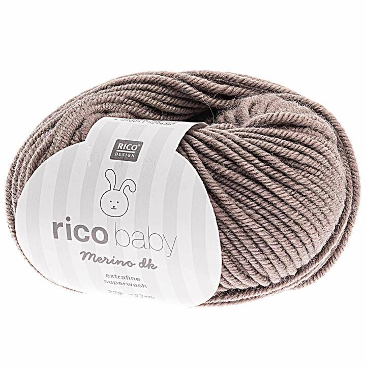 RICO DESIGN Wolle Baby Merino dk (25 g, Grau, Dunkelgrau)