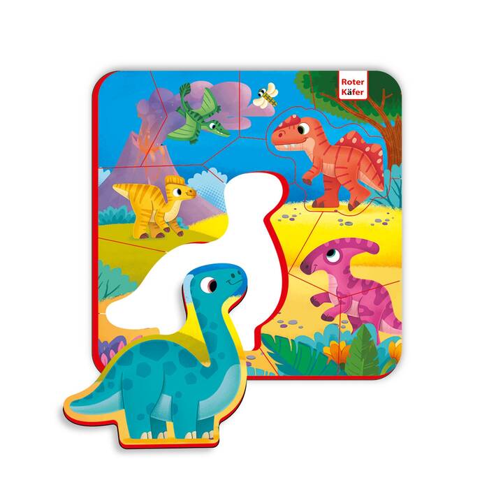 ROTER KÄFER Dinosaurier Tiere Puzzle (15 x)