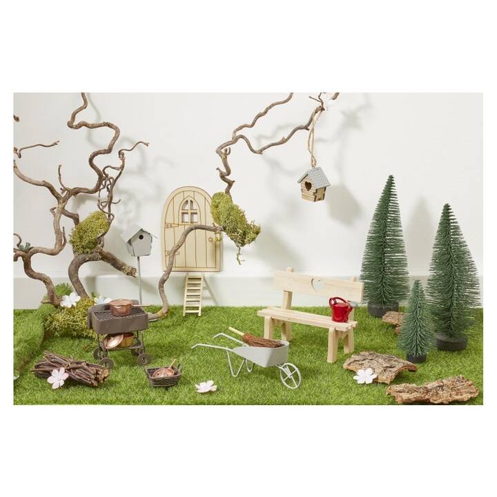 HOBBYFUN Mobilier miniature de jardin décoratif (Beige)