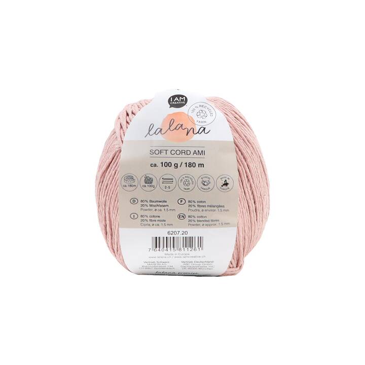 LALANA Lana Soft Cord Ami (100 g, Pink, Rosa)