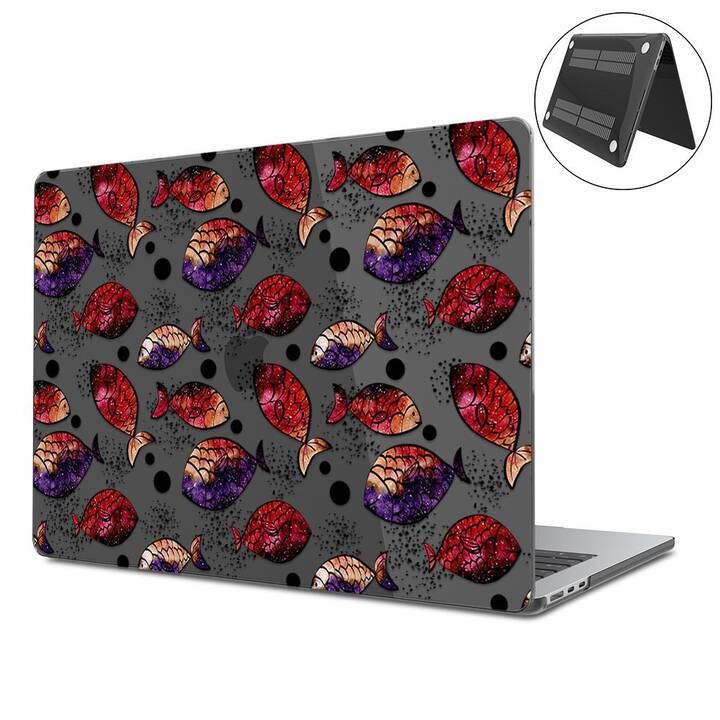 EG Coque rigide (MacBook Air 13" M2 2022, Poisson, Transparent, Noir)