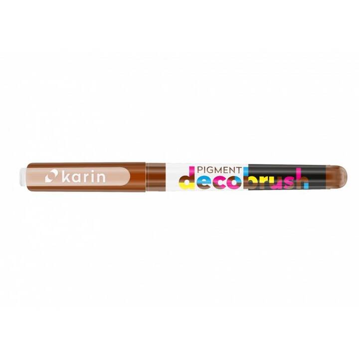 KARIN Pennarello acrilico Pigment DecoBrush 471U (Marrone, 1 pezzo)