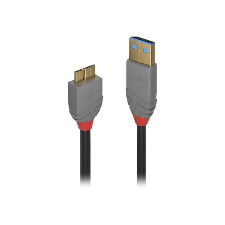 LINDY USB-Kabel (USB 3.0 Micro Typ-B, USB 3.0 Typ-A, 2 m)