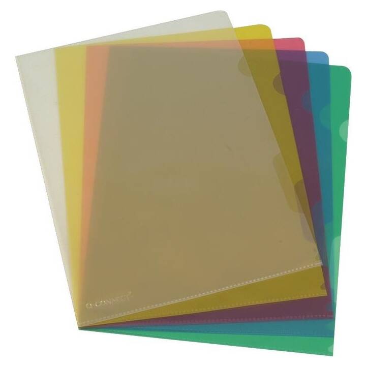 Q-CONNECT Cartellina trasparente (Multicolore, A4, 100 pezzo)
