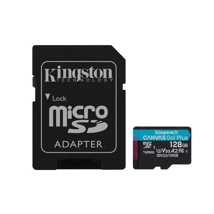 KINGSTON TECHNOLOGY MicroSD Canvas Go! Plus (Class 10, 128 Go, 170 Mo/s)
