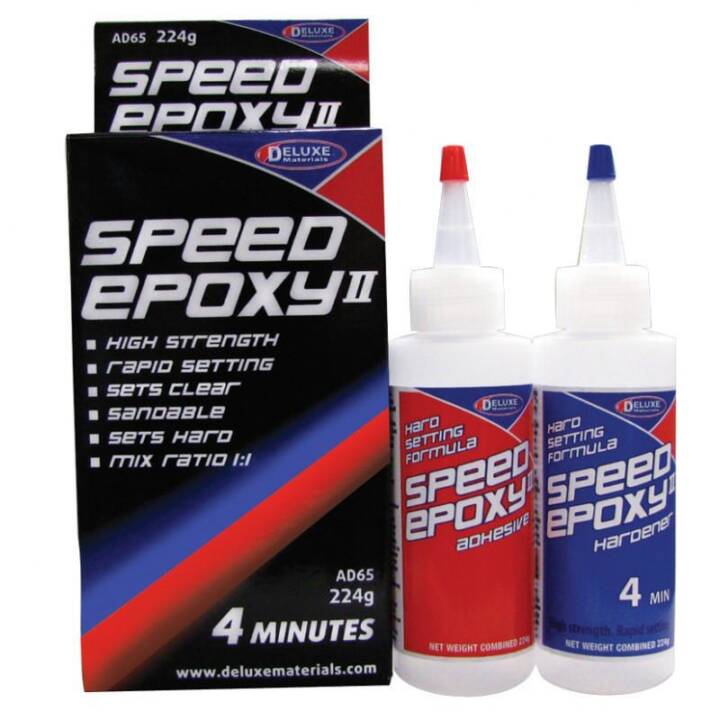 DELUXE MATERIALS Spezialkleber Speed Epoxy II (224 g, 2 Stück)