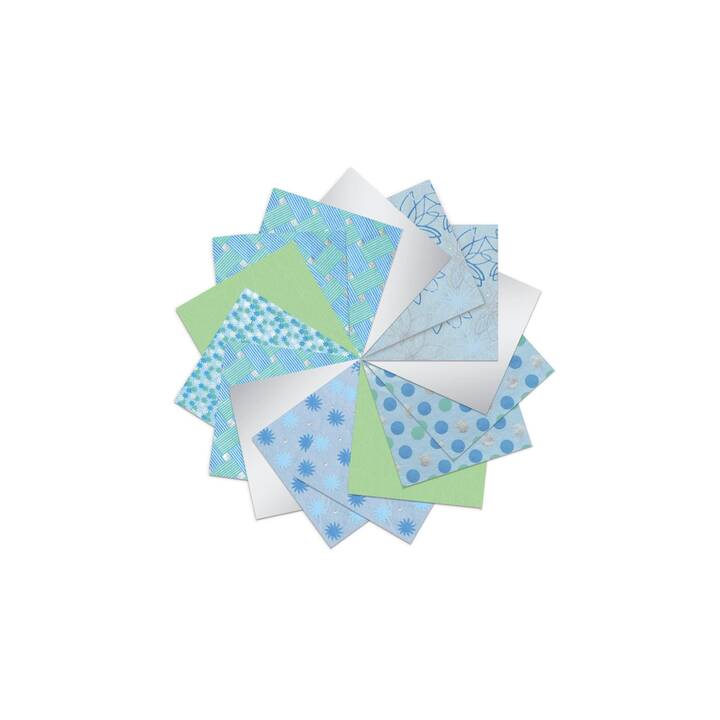 URSUS handgeschöpftes Papier Indian Colors (Blau, 15 Stück)