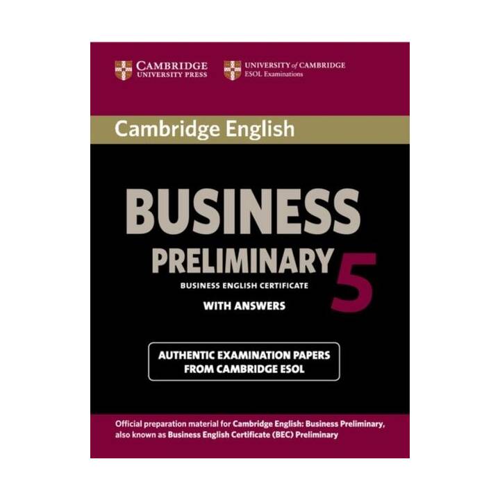 Cambridge English Business Preliminary 5. Student's Book with answers