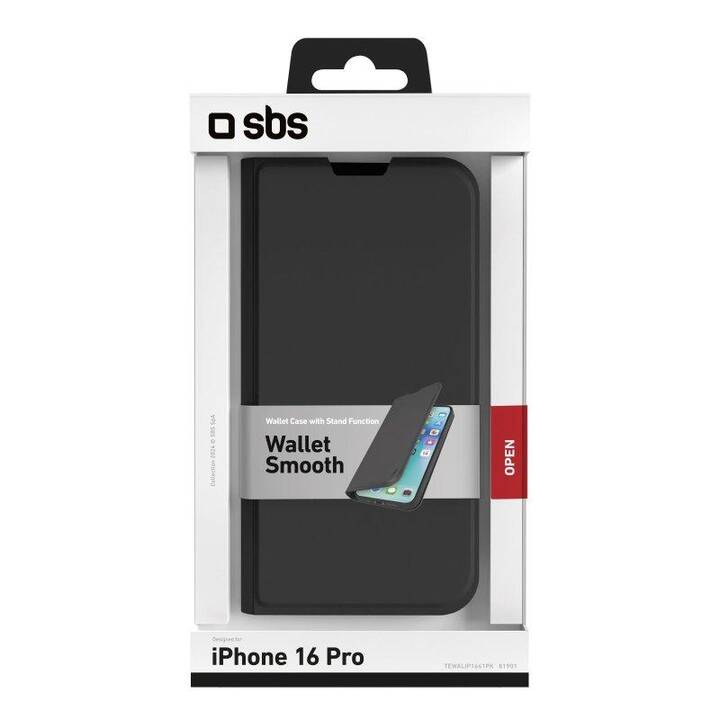 SBS Flipcover (iPhone 16 Pro, Noir)