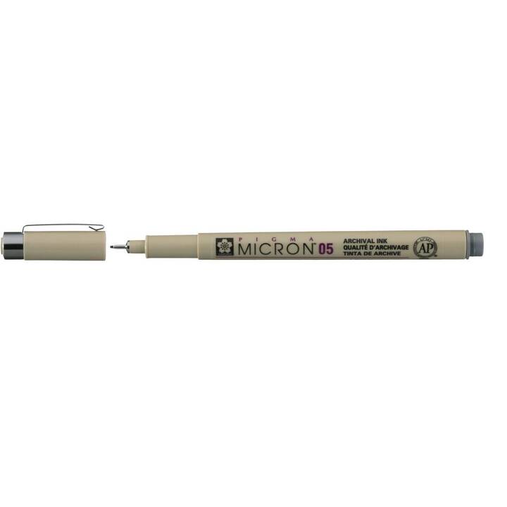 SAKURA Pigma Micron 05 Penna a fibra (Grigio, 1 pezzo)