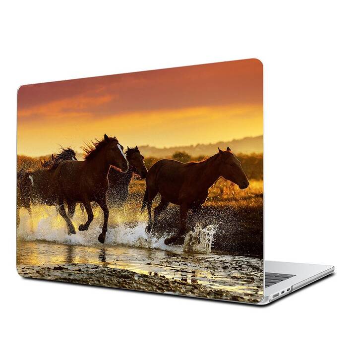 EG Coque rigide (Macbook Air 15" M3 2024, Chevaux, Brun)