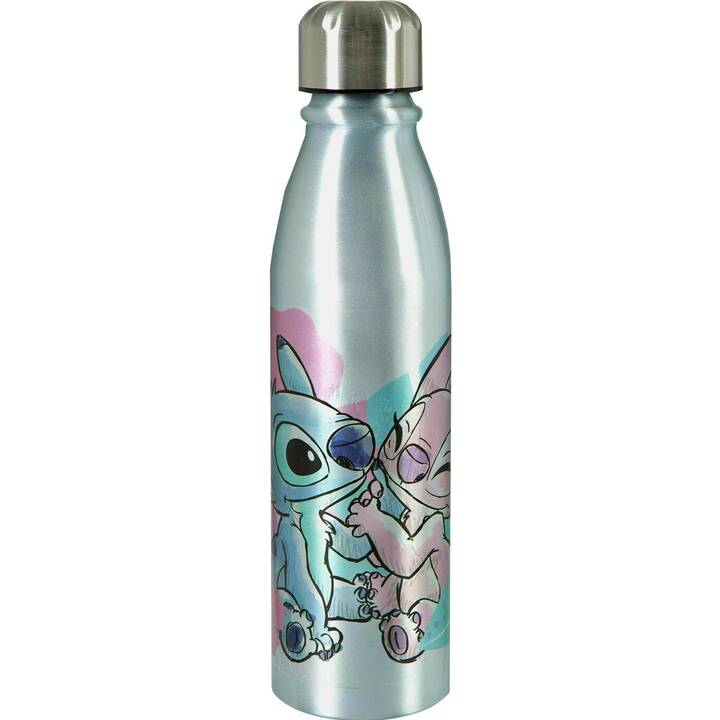 SCOOLI Kindertrinkflasche Disney Lilo & Stitch (0.6 l, Blau, Rosa)