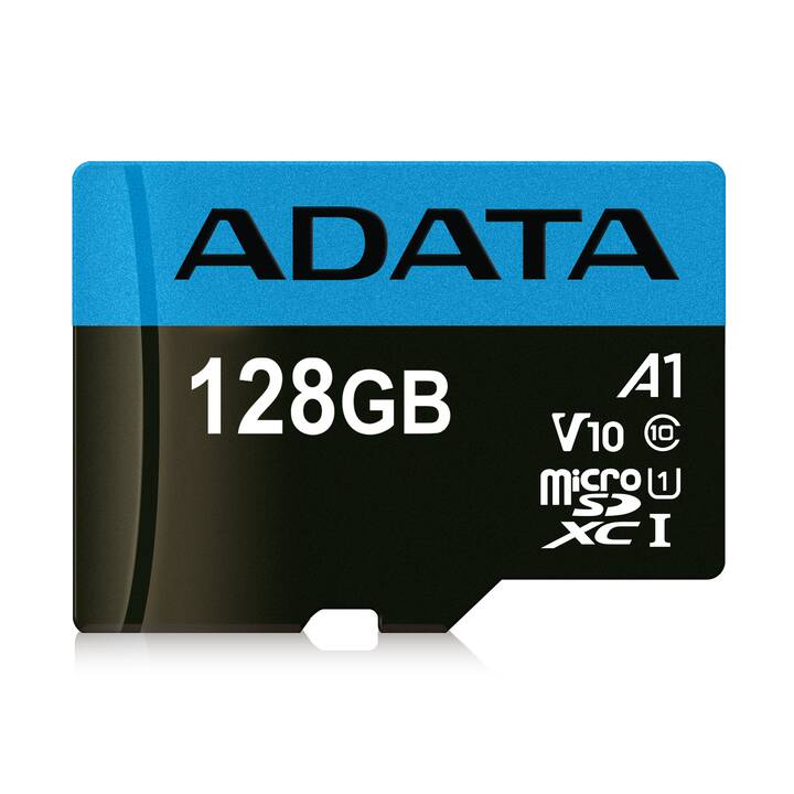 ADATA MicroSDXC UHS-I AUSDX128GUICL10A1-RA1 (UHS-I Class 1, Class 10, 128 GB, 50 MB/s)