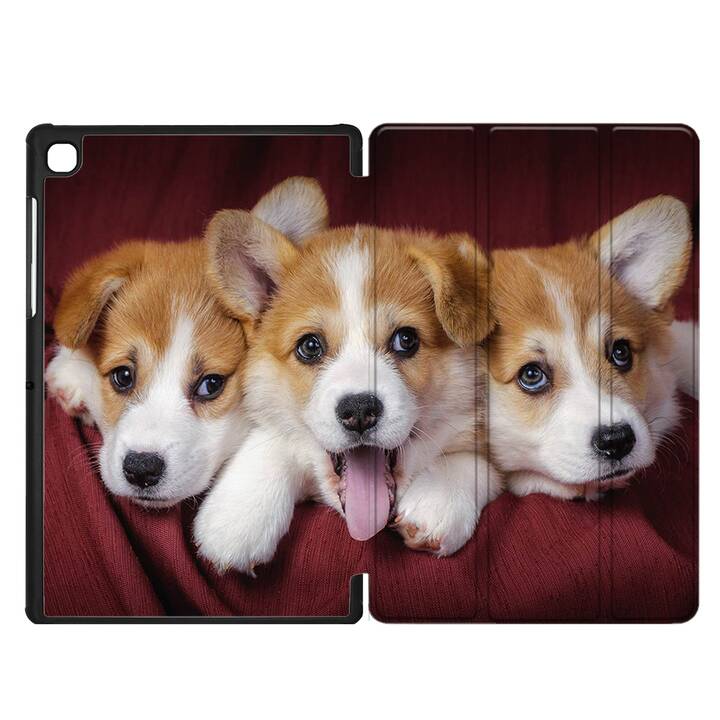 EG coque pour Samsung Galaxy Tab A7 Lite 8.7" (2021) - marron - chiens