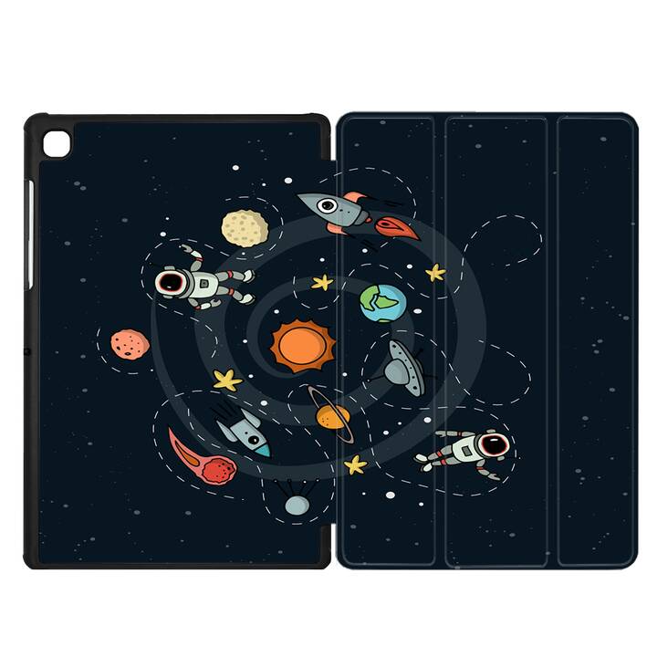 EG coque pour Samsung Galaxy Tab A7 Lite 8.7" (2021) - noir - planète