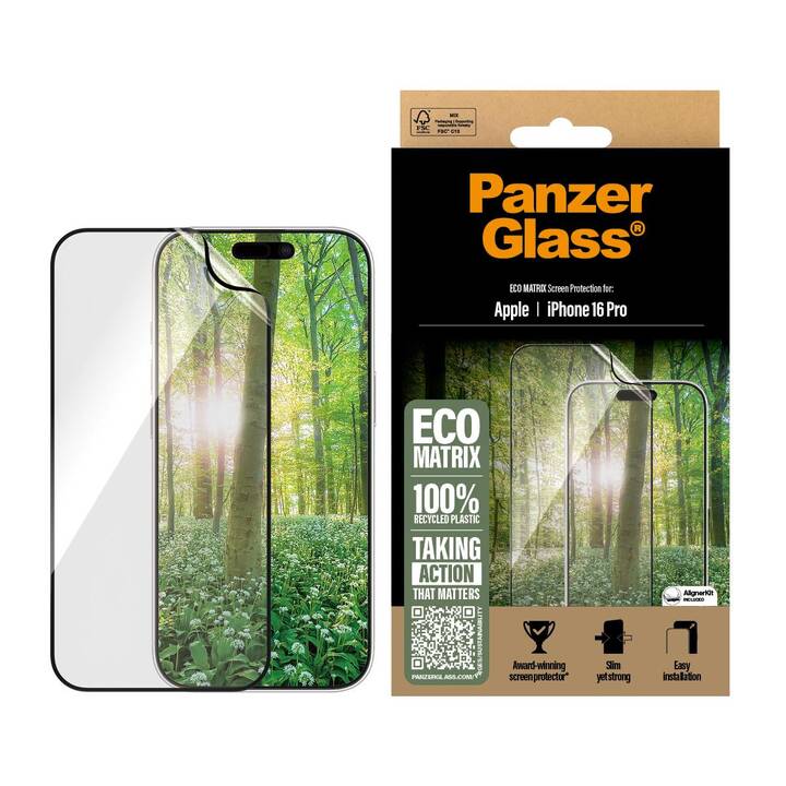 PANZERGLASS Sfoglio protezione da schermo Ultra Wide Fit MATRIX (iPhone 16 Pro, 1 pezzo)