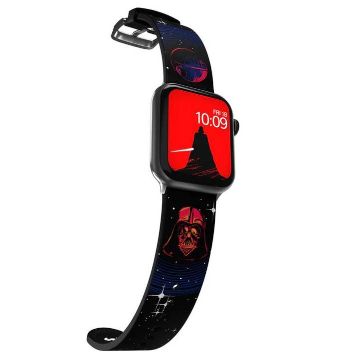 MOBY FOX Star Wars Darth Vader Bracelet (Apple Watch 40 mm / 38 mm / 42 mm / 44 mm, Noir, Rouge)
