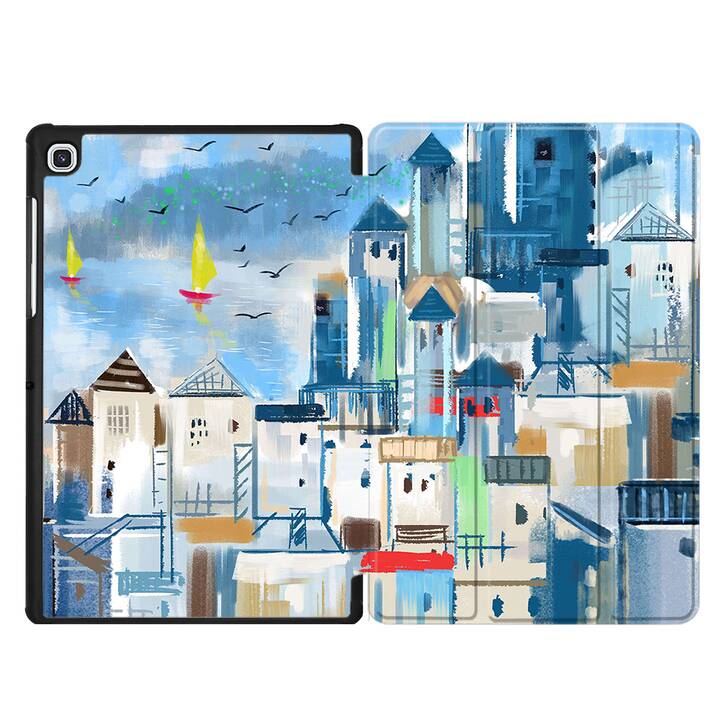 EG Coque pour Samsung Galaxy Tab A7 10.4" (2020) - Peinture ville multicolore