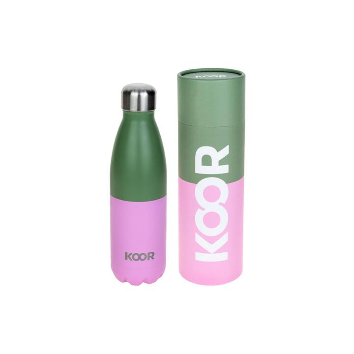 KOOR Bottiglia sottovuoto Oliva / Flamingo (0.5 l, Porpora, Verde, Rosa)
