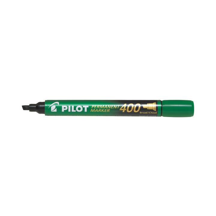 PILOT PEN Pennarello indelebile 400 (Verde, 1 pezzo)