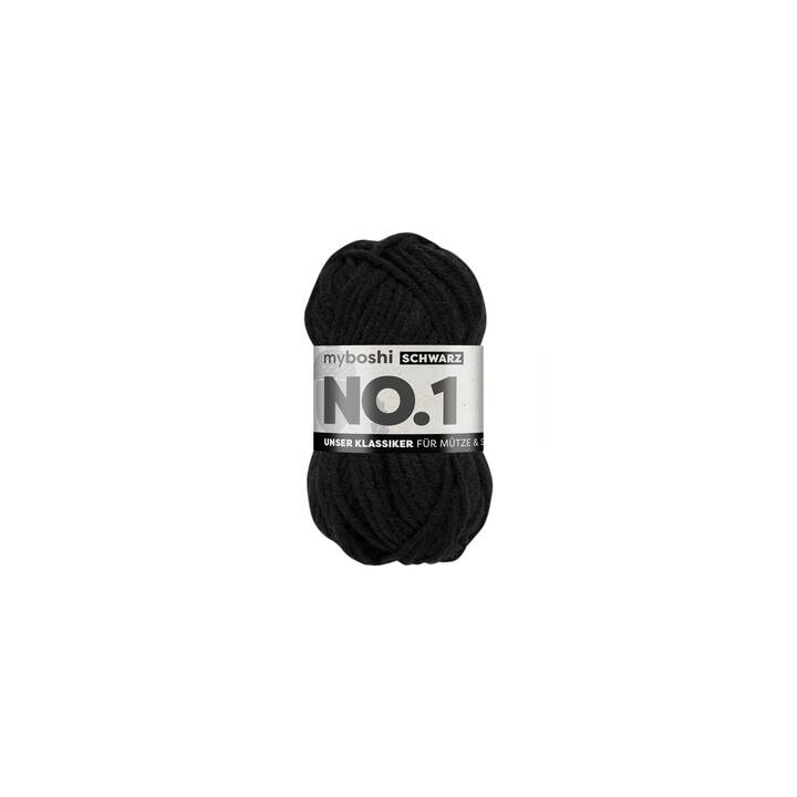 MYBOSHI Wolle Nr. 1 (50 g, Schwarz)