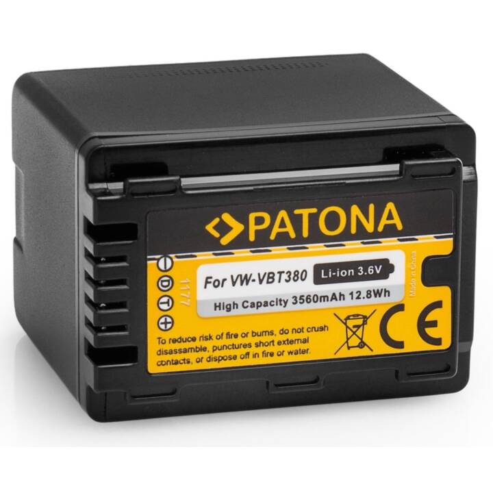 PATONA Panasonic Kamera-Akku (Lithium-Ionen, 3560 mAh)