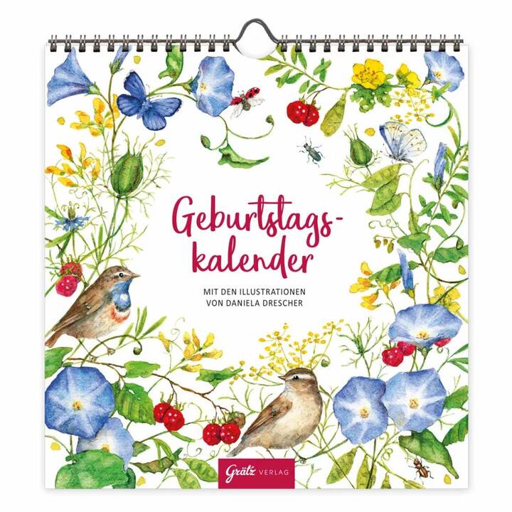 GRÄTZ VERLAG Calendario di compleanni Blumenwiese
