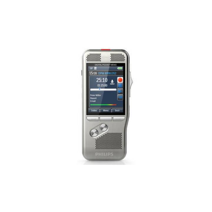 PHILIPS Digital Pocket Memo DPM8300 (4 GB, Silber)